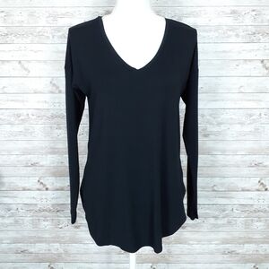 INC Soft Long Sleeved Top S Round Bottom Hi Lo Hem 880
